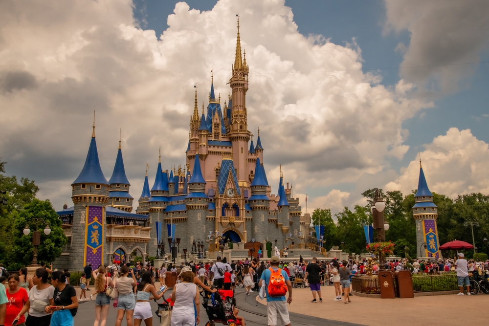 Military family vacationing at Disney Magic Kingdom