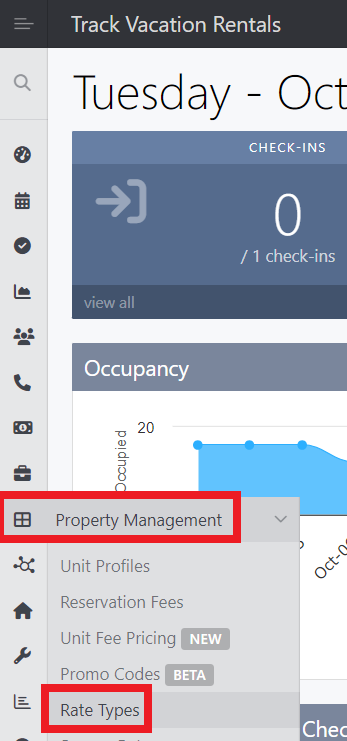 Track Sidebar – Rate Types