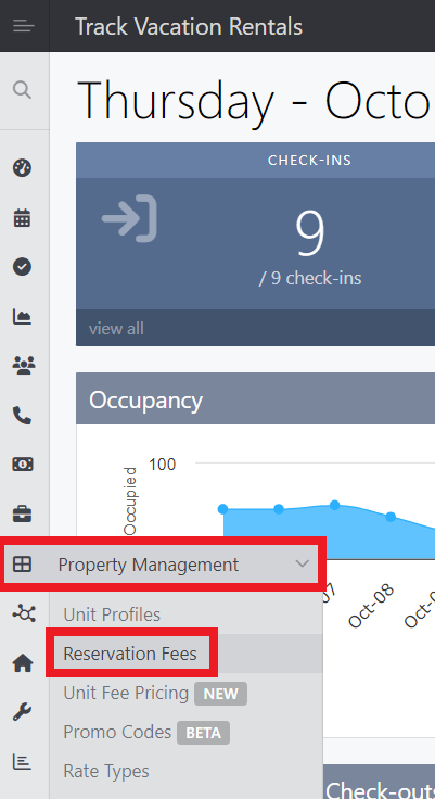 Track Sidebar – Reservation Fees